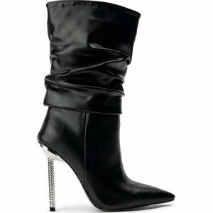 Azeala Wang Elegant Black Stiletto Boots